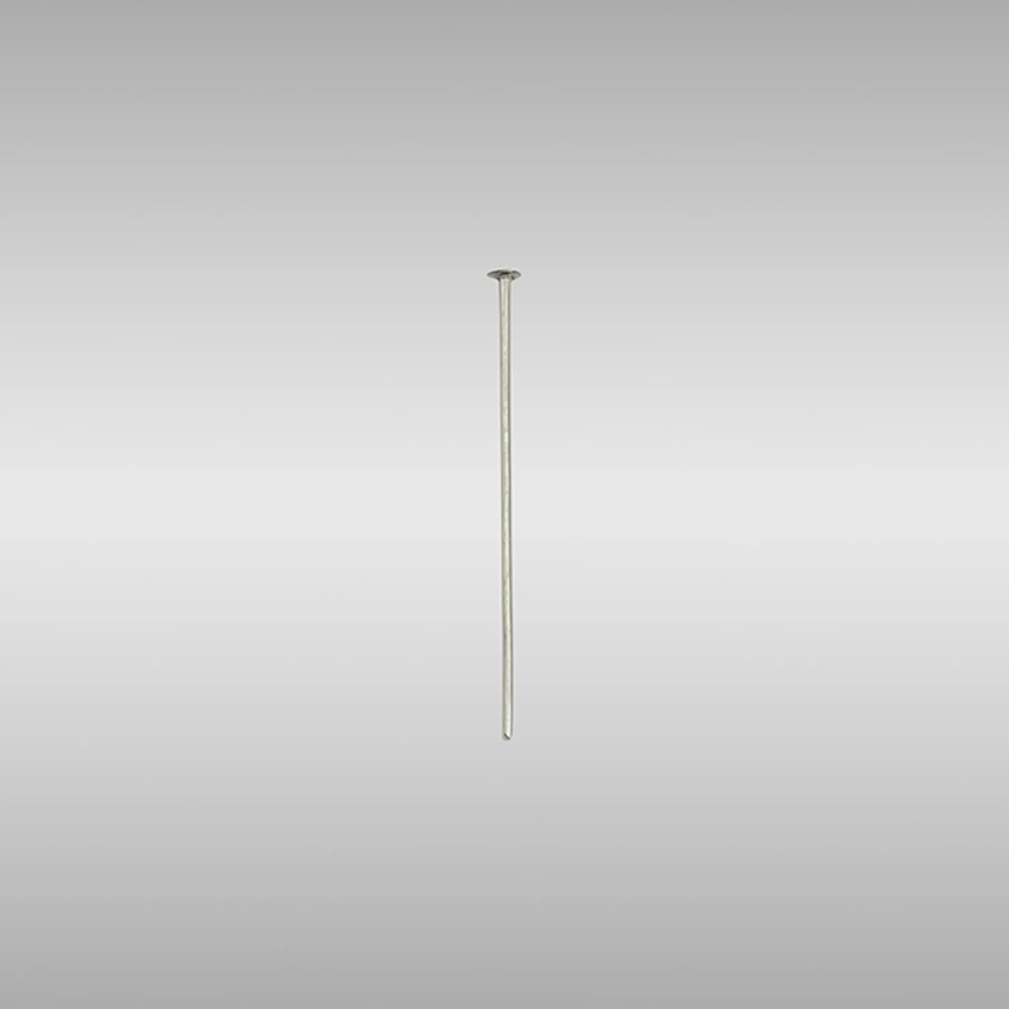 Flat Head Pins Polished Chrome 38mm